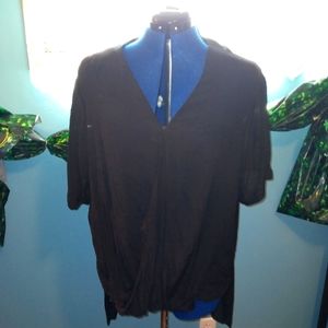 Cato Black High Low Tunic Top